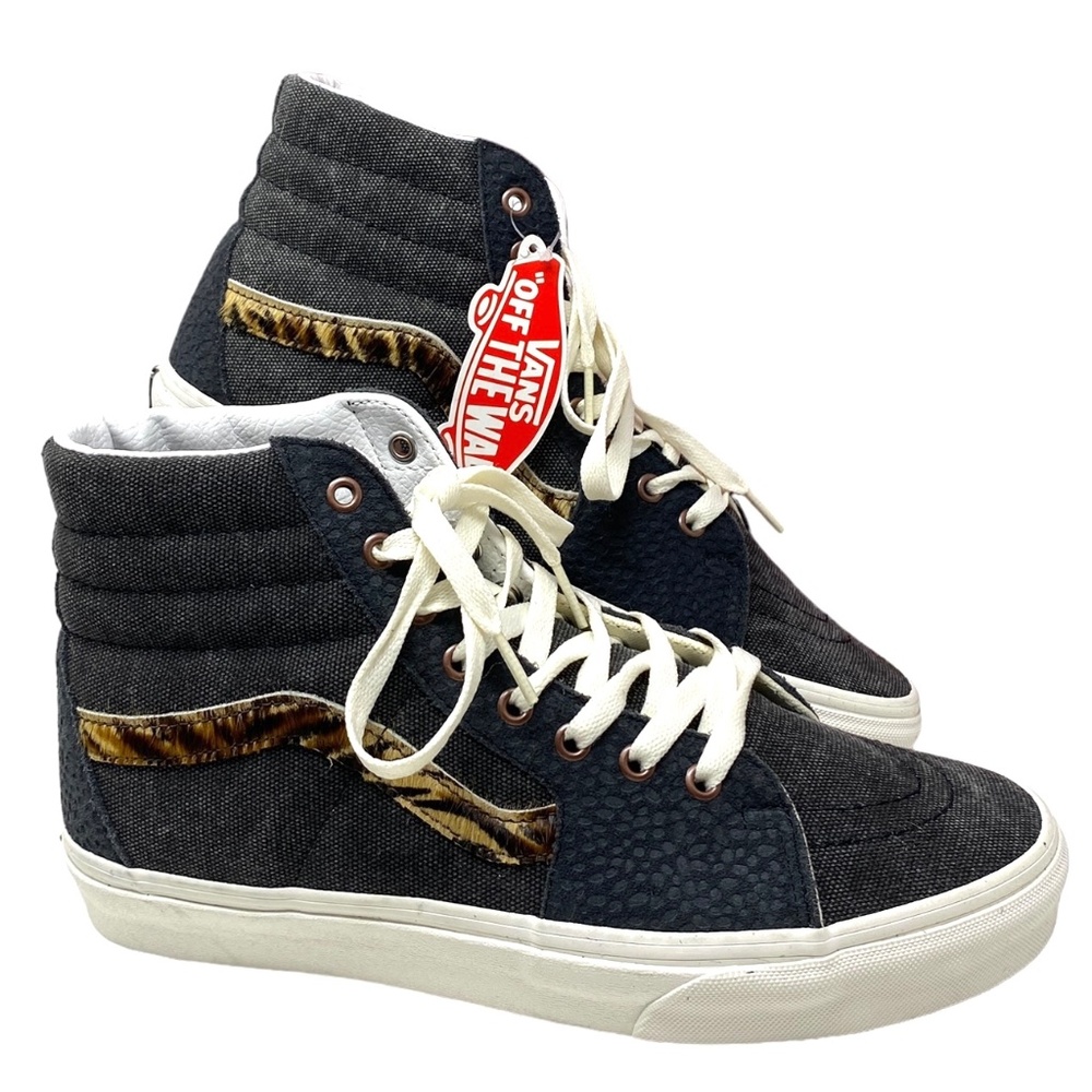 VANS Skate Sk8-Hi Shoe Gray Pony Suede Canvas Men Sneakers Casual High ALSU01657